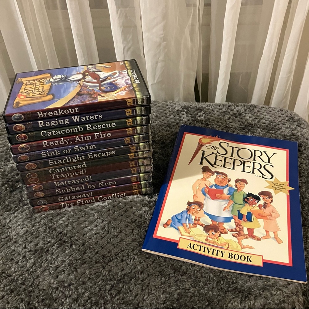 Story Keepers Focus On The‎ Family DVD Set and Activity Book 1996 Zonderkidz